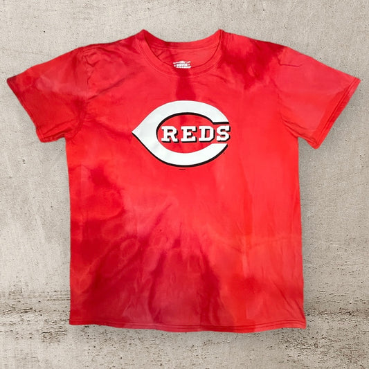 Bleached Cincinnati Reds Tee | Large