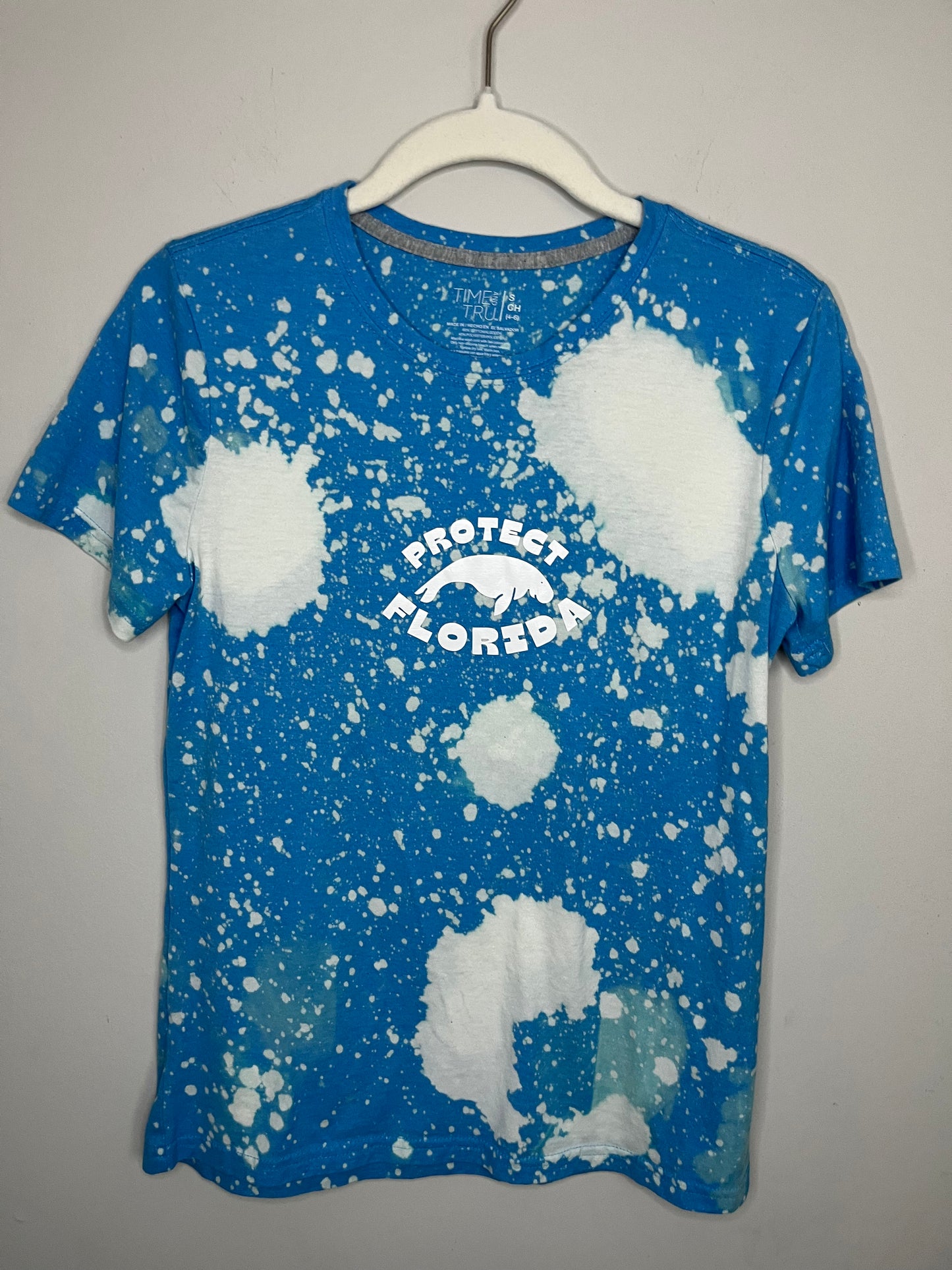 Blue Bleached Protect Florida Tee | Size S