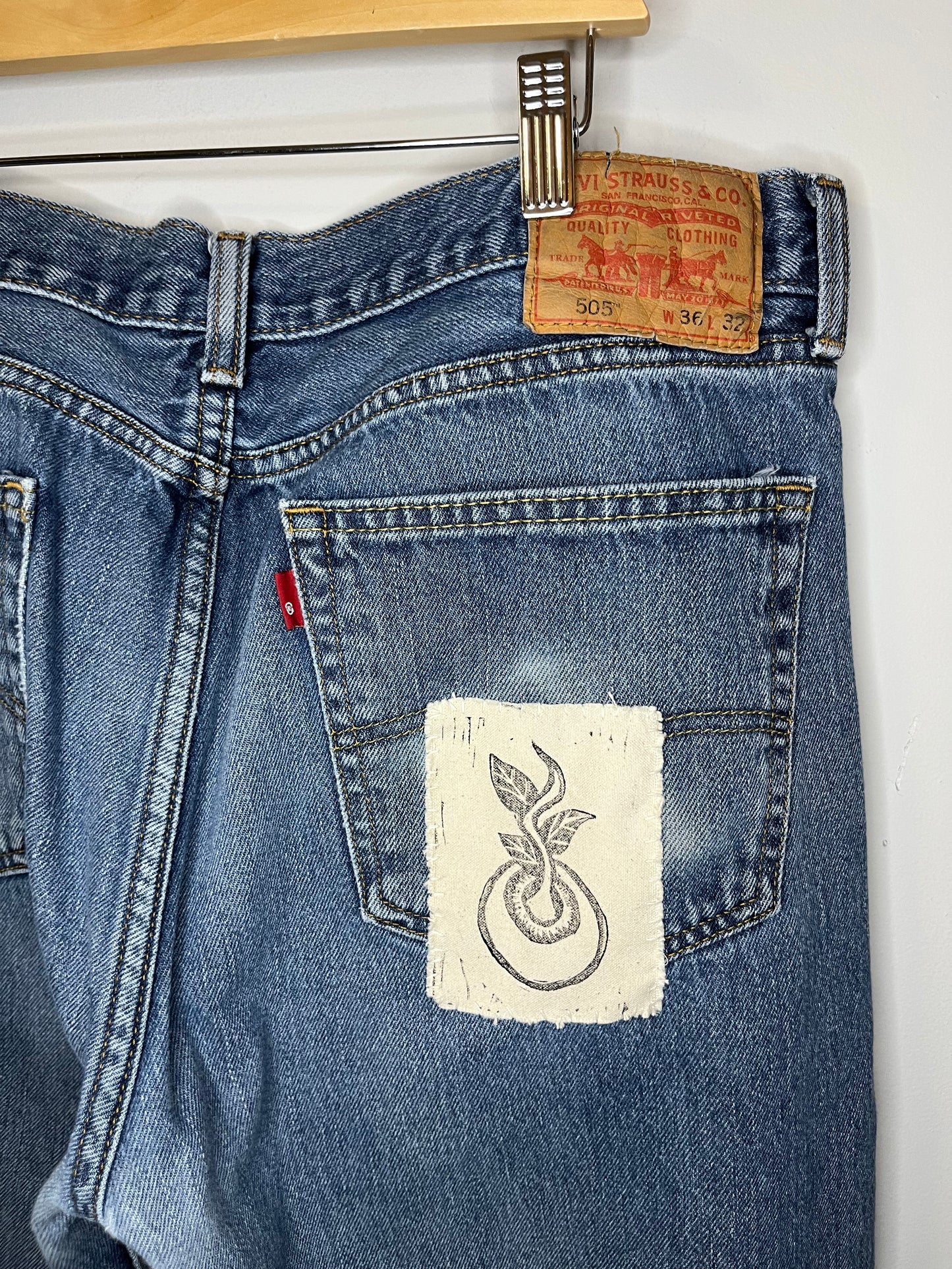 S.E. Cobble Patchwork Levi's Jeans | W: 36