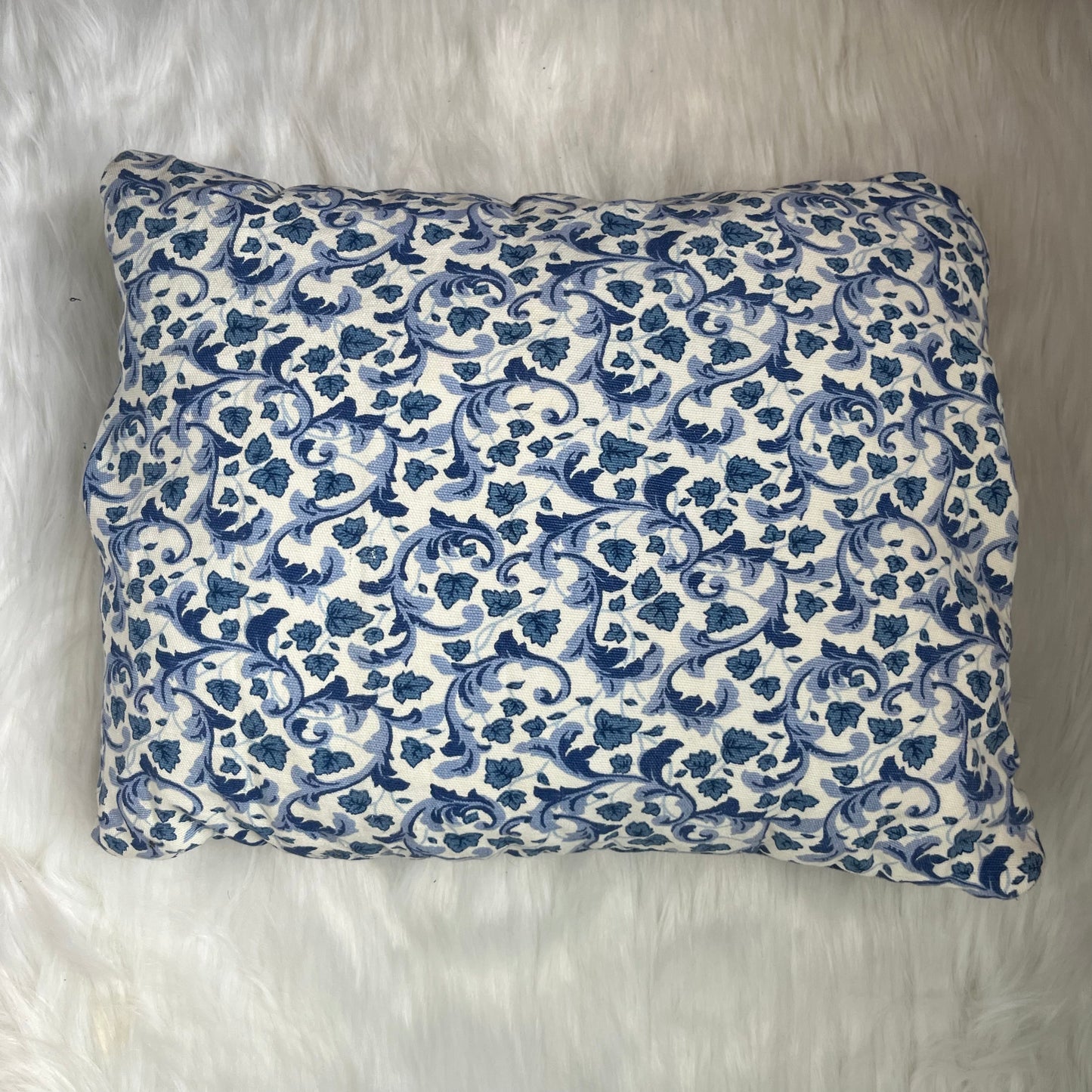 Floral & Denim Pillow