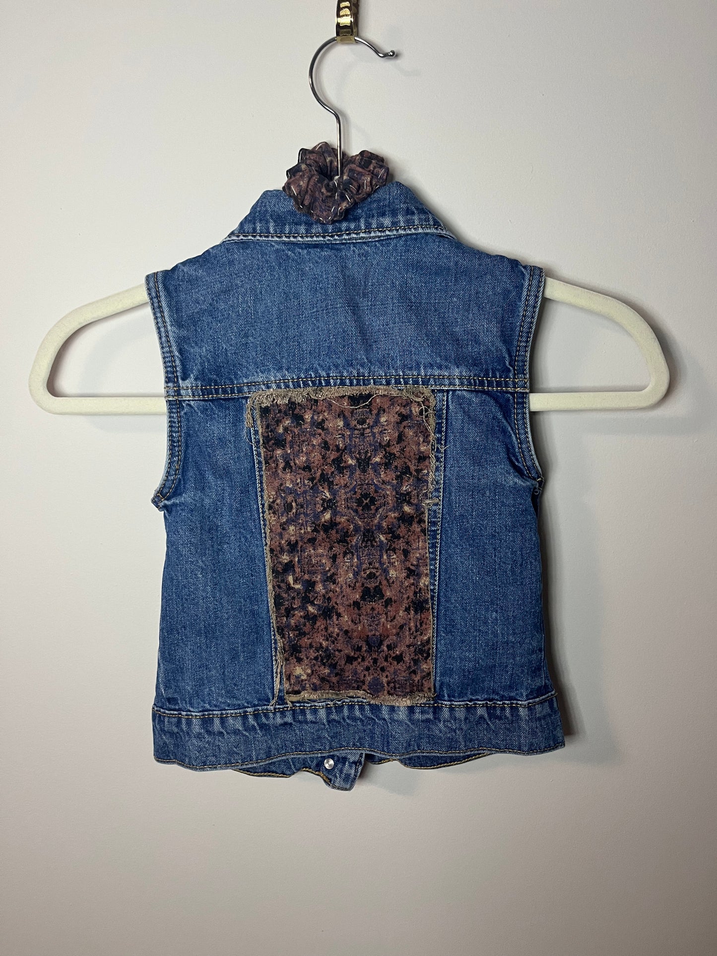 Kids Denim Vest with Matching Scrunchie | Youth S (6/7)