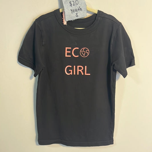 Black Eco Girl Tee | Youth S