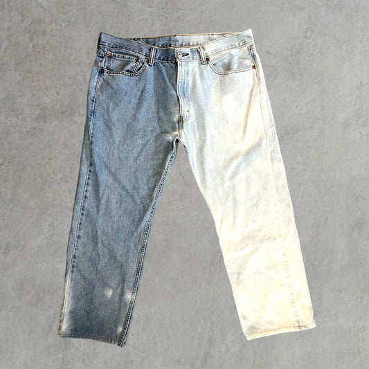 Light Wash Levi's 505 Split Leg Bleach Jeans | Waist 38