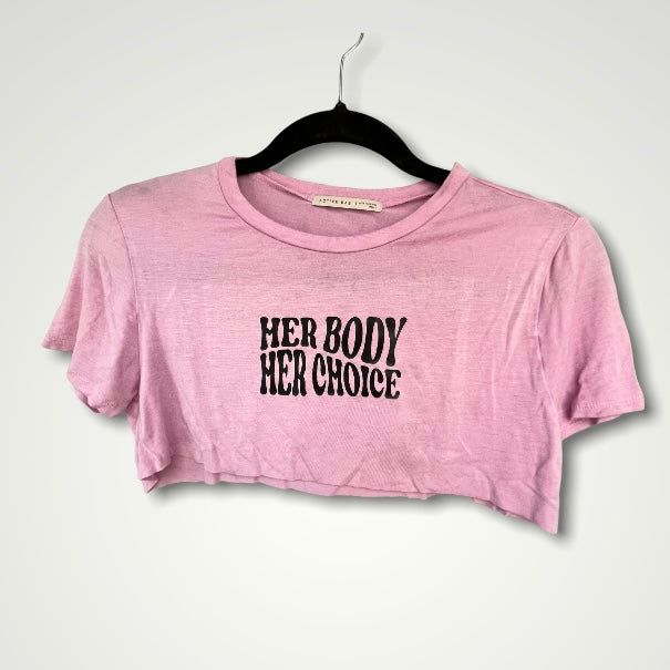Cropped Her Body Her Choice Tee | Women's XS